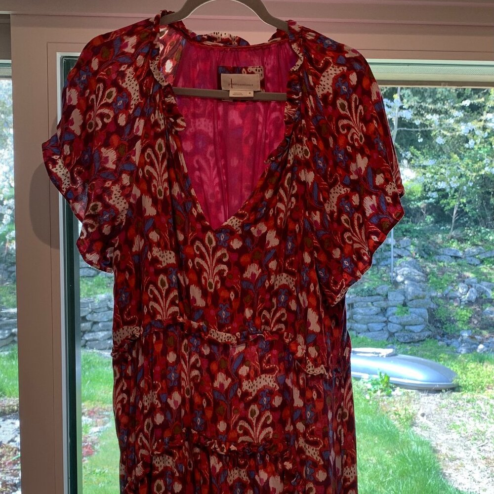 Knee Length Anthropologie Floral Flair Dress